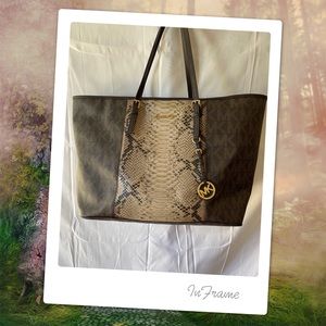 Michael Kors snakeskin handbag